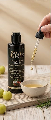 Elite Premium Herbal Hair Oil - 200ml | Anti Hair Fall & Dandruff Control