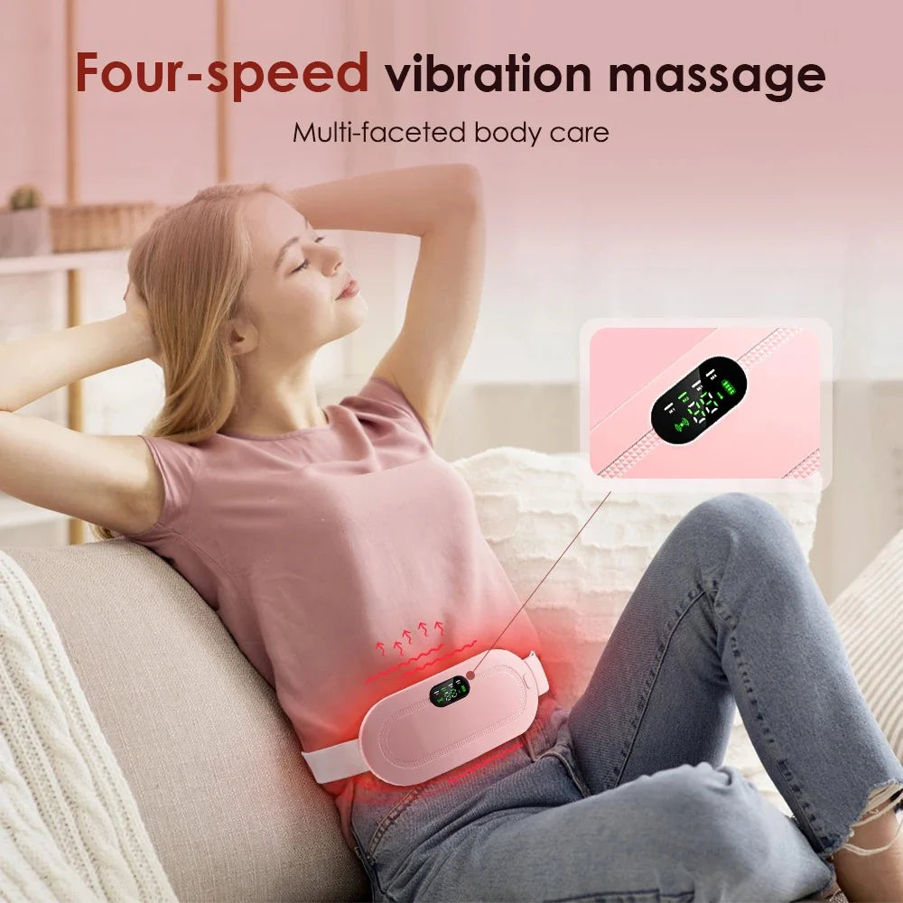 Period Cramp Relief Belt, Rechargeable Heating & Massager