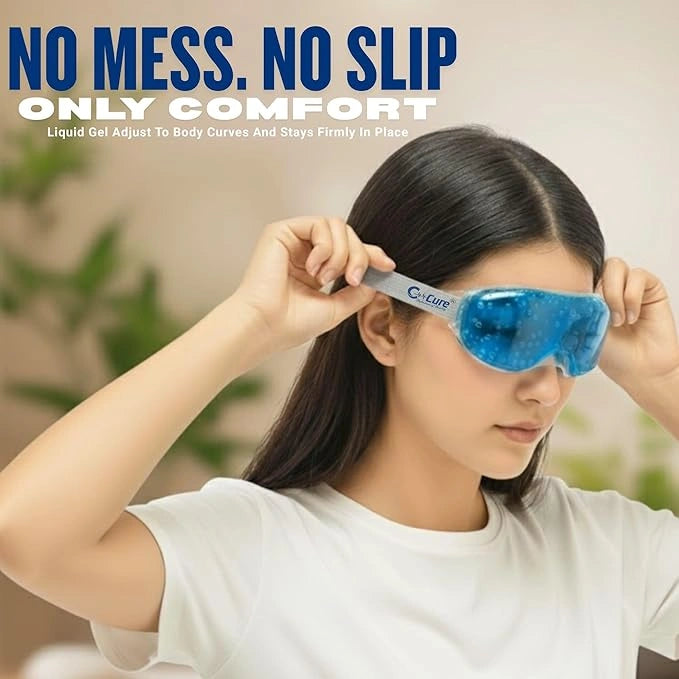 Cooling Eye Mask with Gel Bead Reusable Cold Compress Ice Pack Sleeping Eye Cooling Pads for After Eyelid Surgery Skin Care Tool