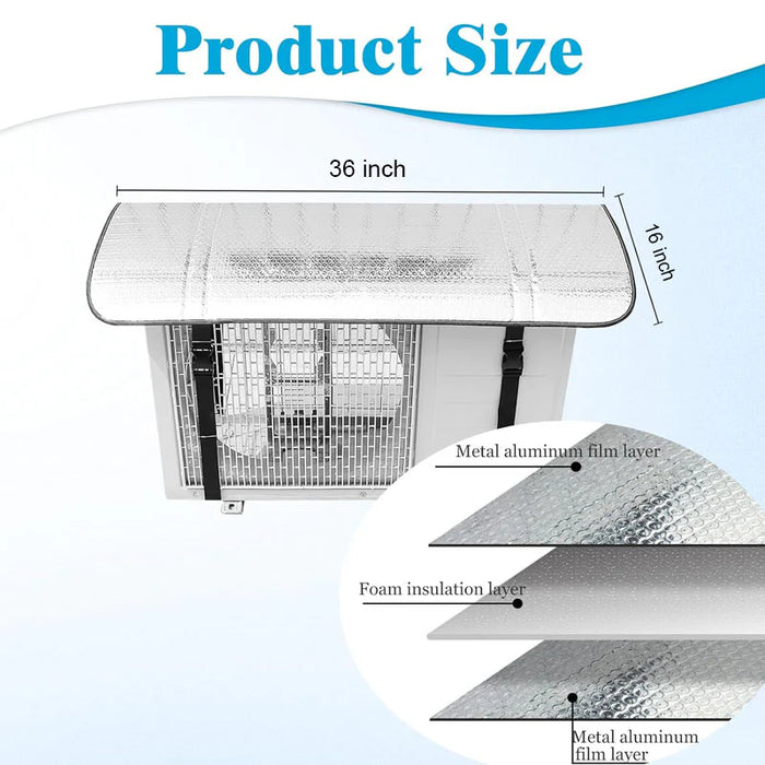 Waterproof Aluminum Foil AC Outdoor Unit Cover | Pack of 3 | Heat Resistant Sun & Rain Protection